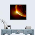 Red Planet Sunrise Limb Flare Wall Art