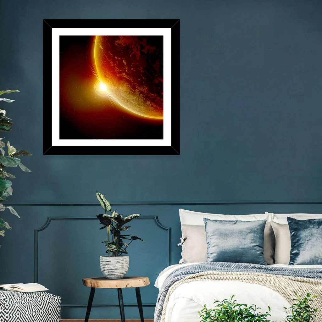 Red Planet Sunrise Limb Flare Wall Art