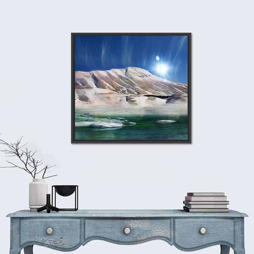 Sunburst Over Winter Mountain Wall Art