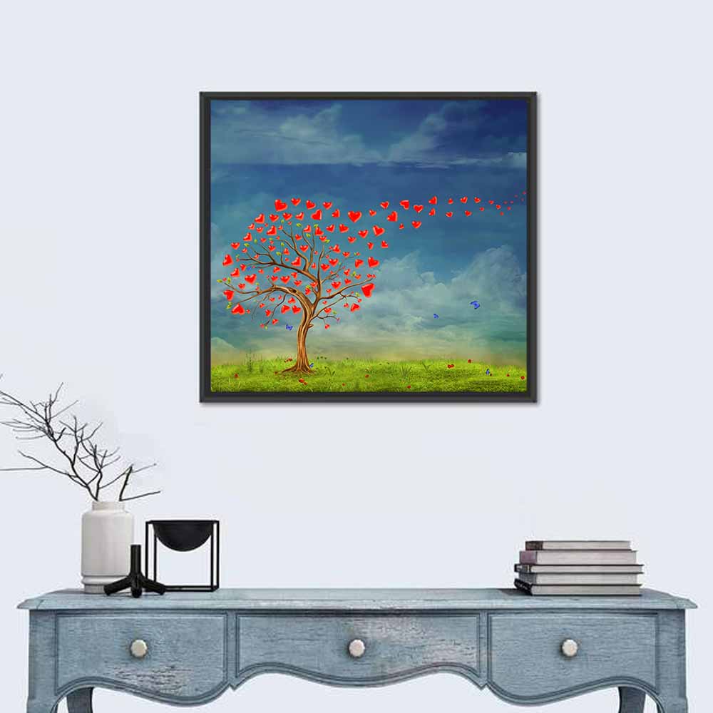 Tree of Red Hearts Wall Art