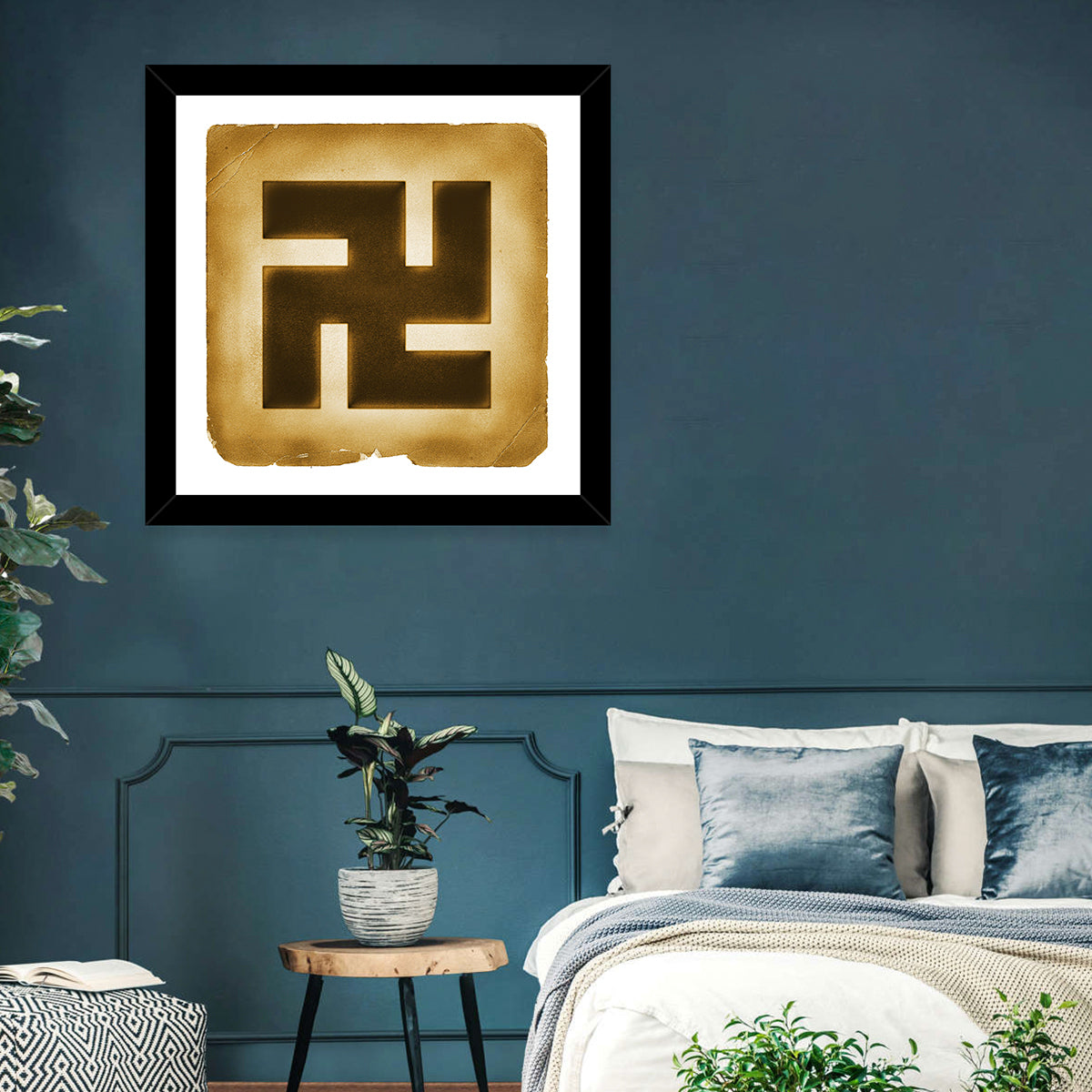 Buddhist Swastika Emblem Wall Art
