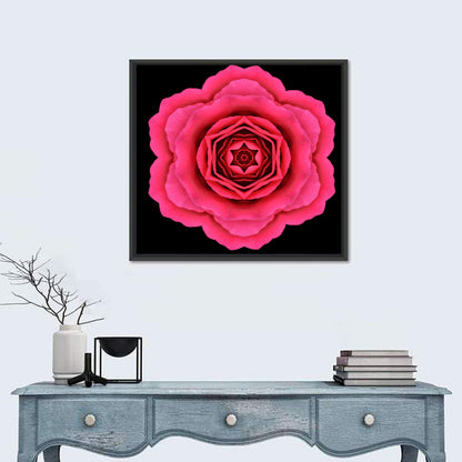 Pink Flower Mandala Wall Art