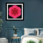 Magenta Rose Mandala Pattern Wall Art