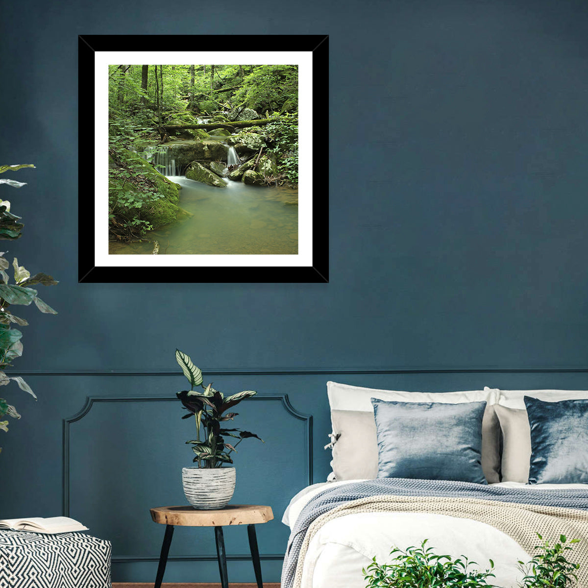 Arkansas Forest Stream Wall Art in a room, square