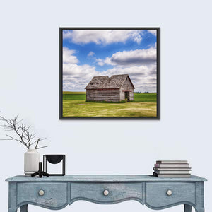 Old Shed in Farm Field Wall Art