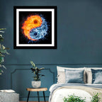 Fire and Water Yin Yang Wall Art