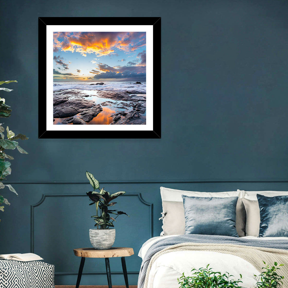 Clouds & Rocky Shore Wall Art