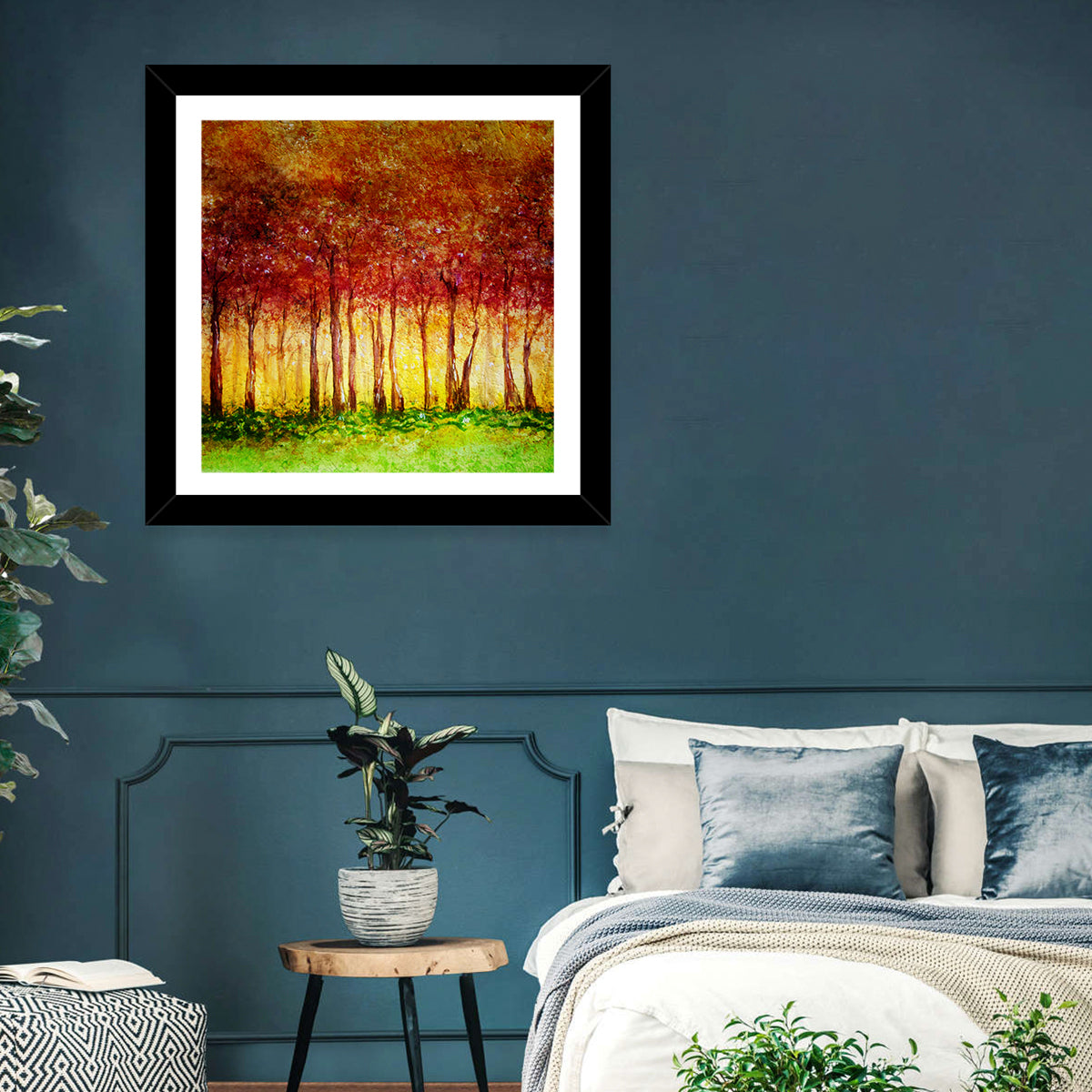 Trees Row Abstract Wall Art