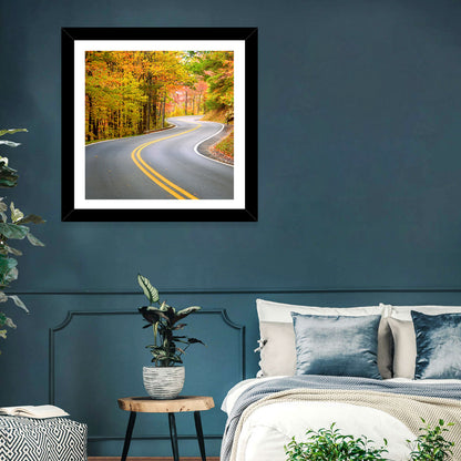 Winding Autumn Road Wall Art