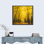 Yellow Autumn Forest Path Wall Art