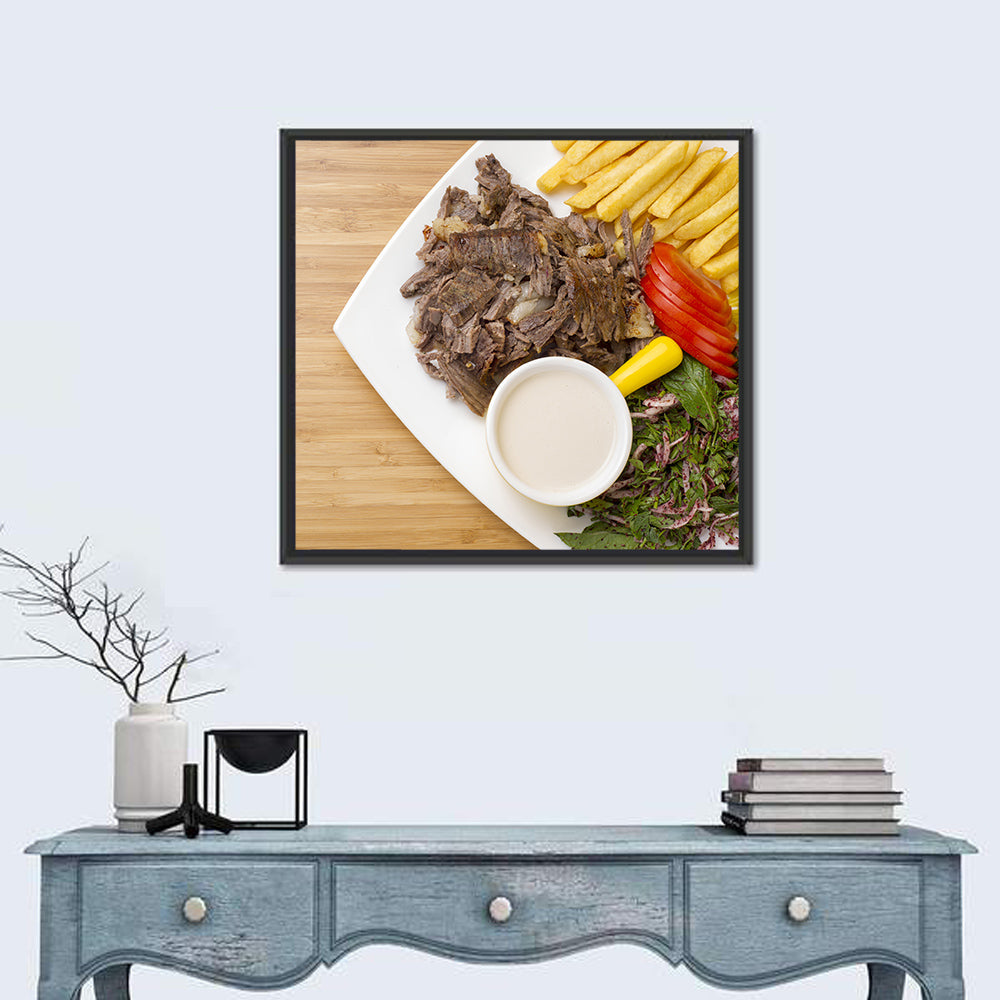 Beef with Fries Dish Wall Art