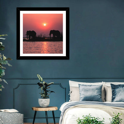 African Elephants Wall Art
