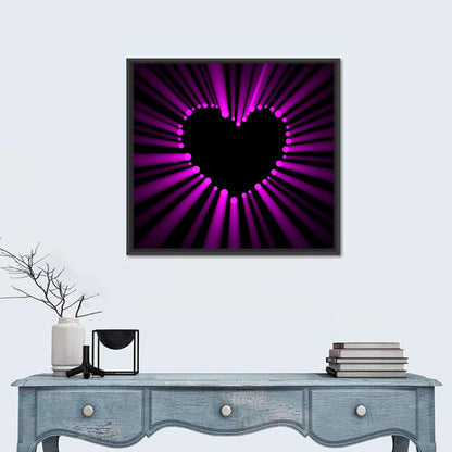 Glowing Heart Wall Art