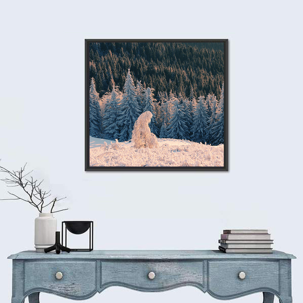 Carpathian Forest at Golden Hour Wall Art