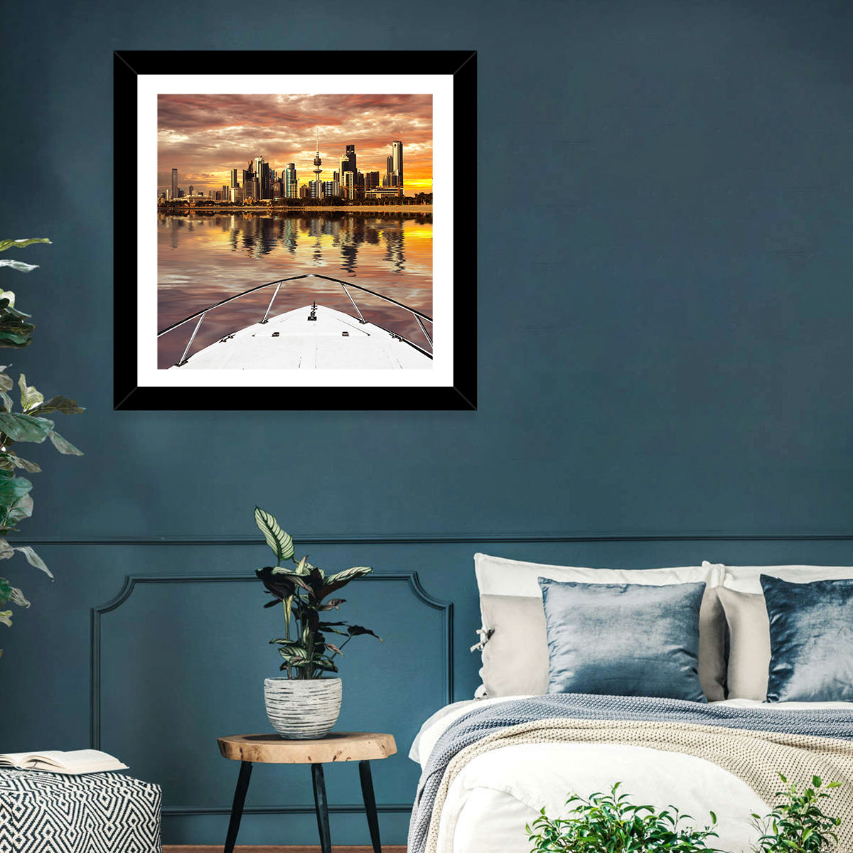 Kuwait City Skyline at Dusk Wall Art