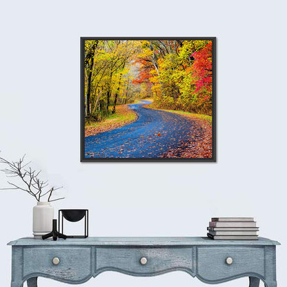 Wet Autumn Road Wall Art