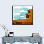 Minimalist Desert Cliffs Wall Art