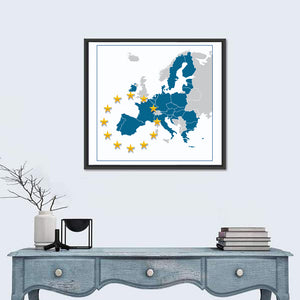 European Union Map Wall Art