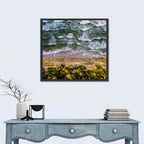 Aerial Waves Over Sandy Cliff Wall Art