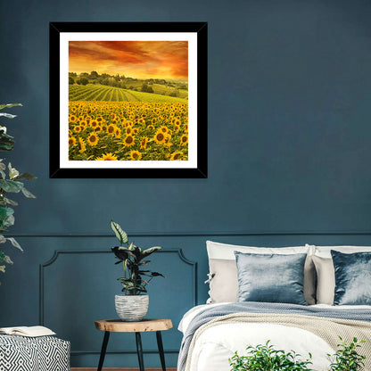 Sunflowers Fieldscape Wall Art
