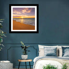 Sunrise Over Ocean Beach Wall Art