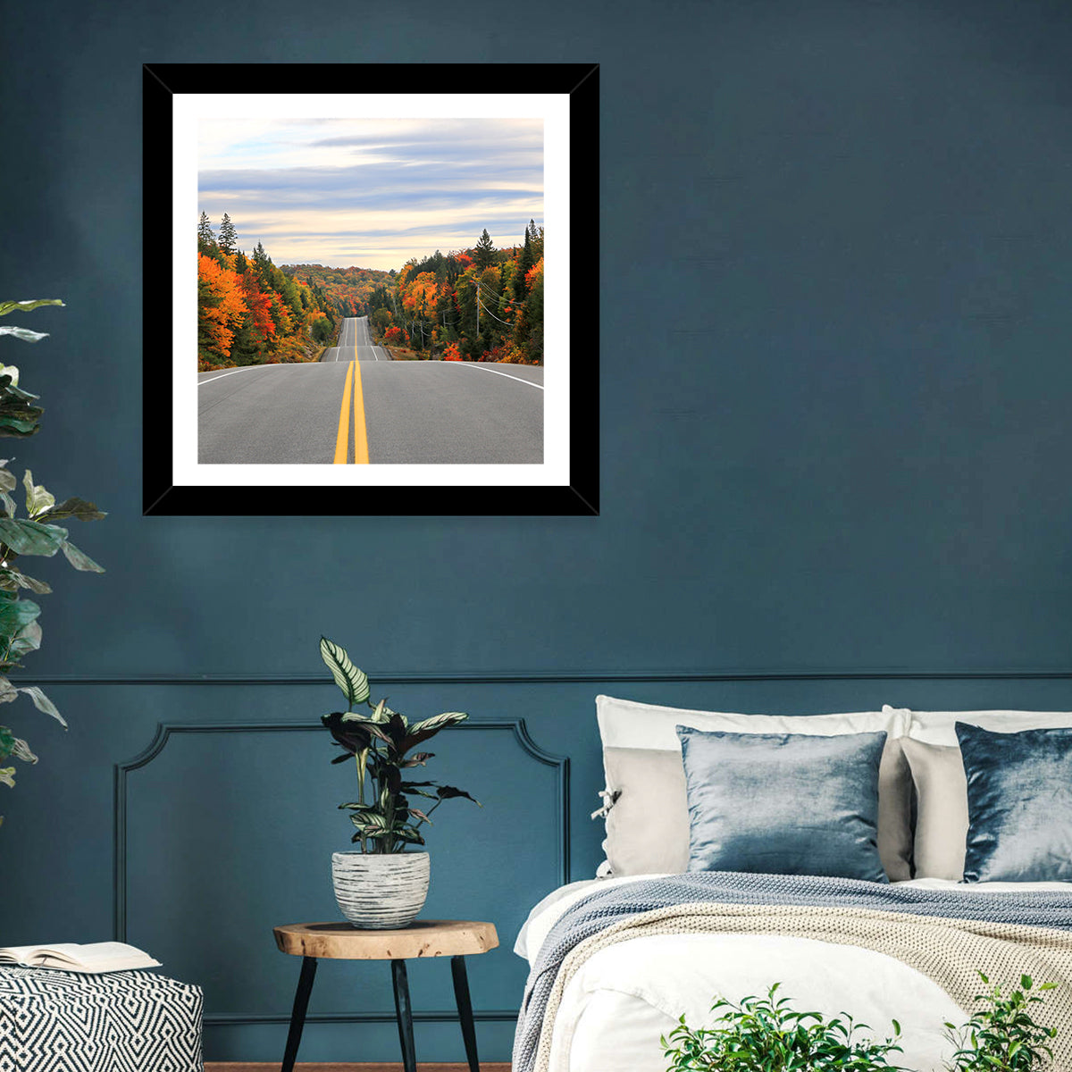 Algonquin Park Road Wall Art in a room, square