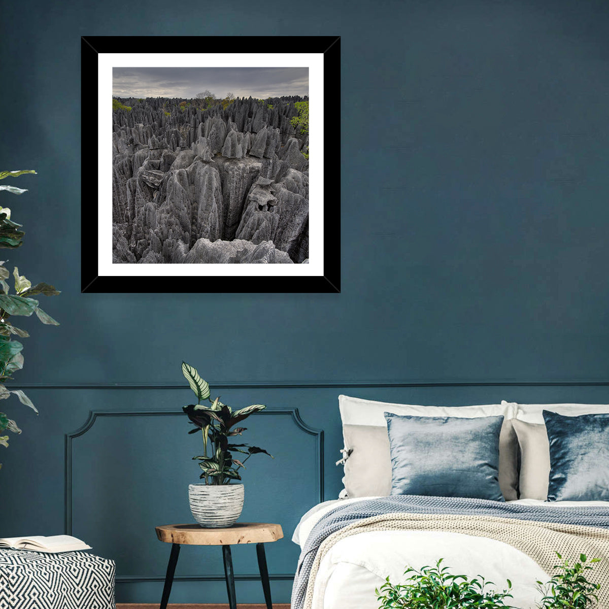 Tsingy De Bemaraha Pinnacles Wall Art in a room, square