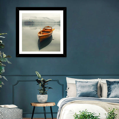 Boat In Lake Bled Wall Art