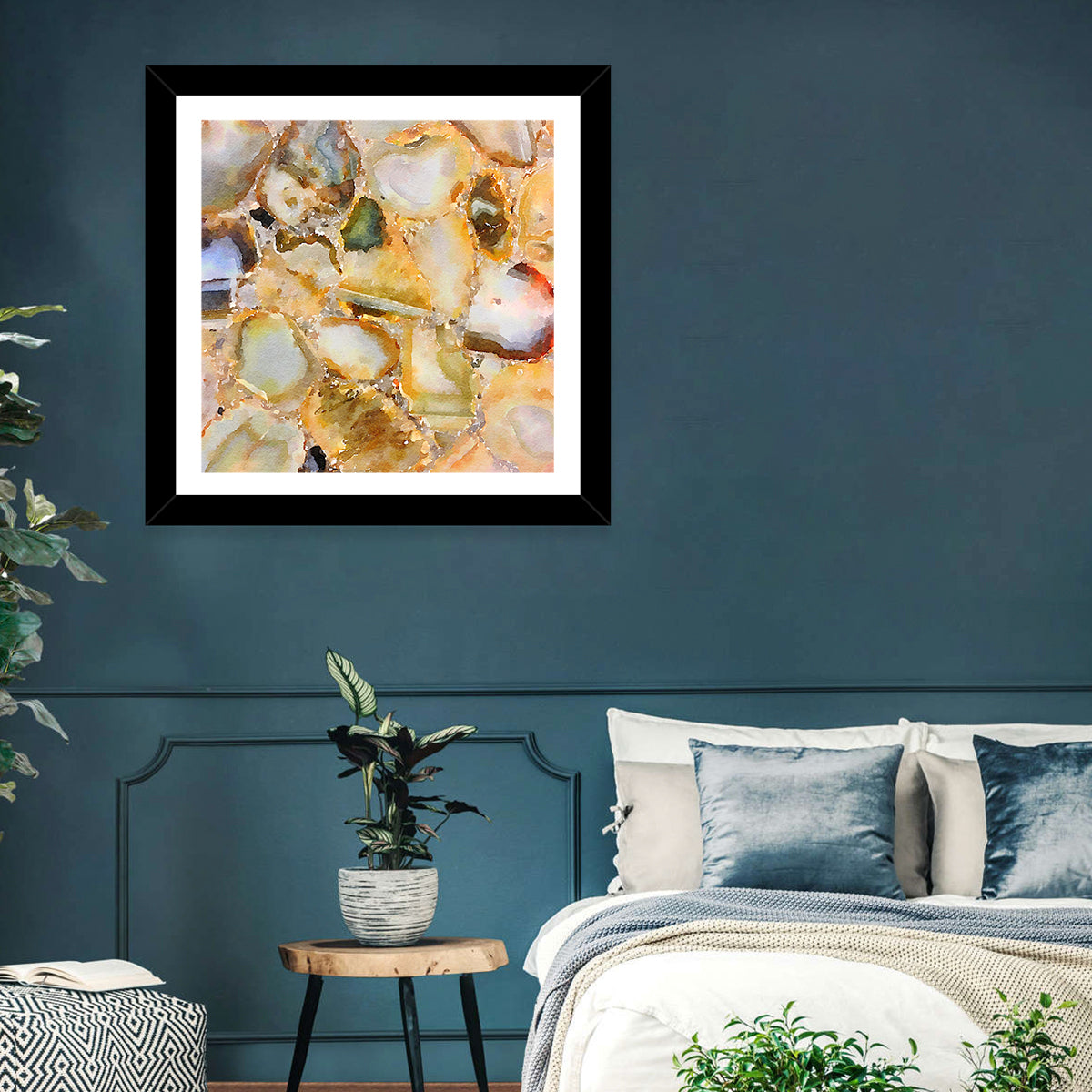 Golden Geode Mosaic Wall Art