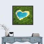 Heart-shaped Pond Aerial View Wall Art