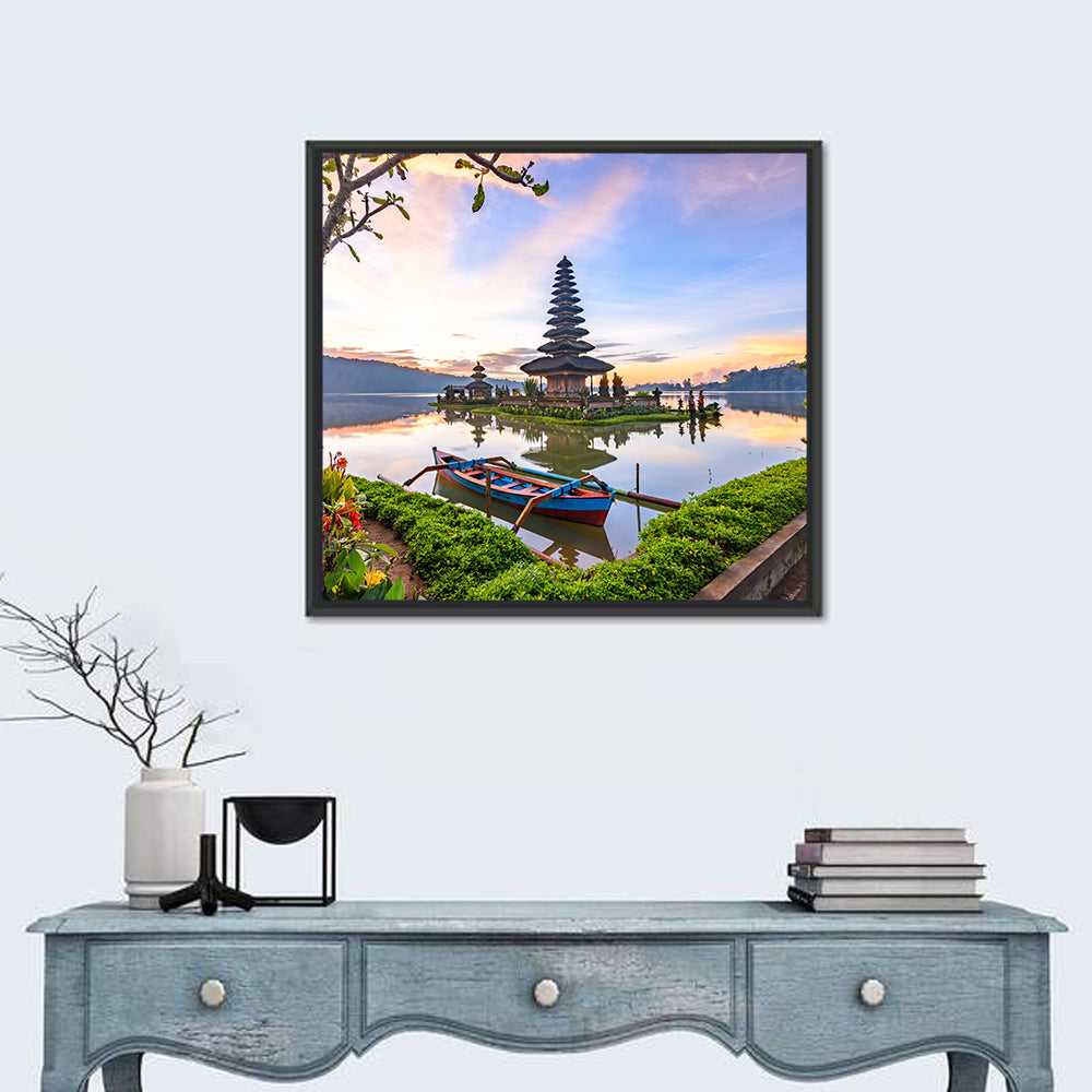 Pura Ulun Danu Beratan Wall Art in a room, square