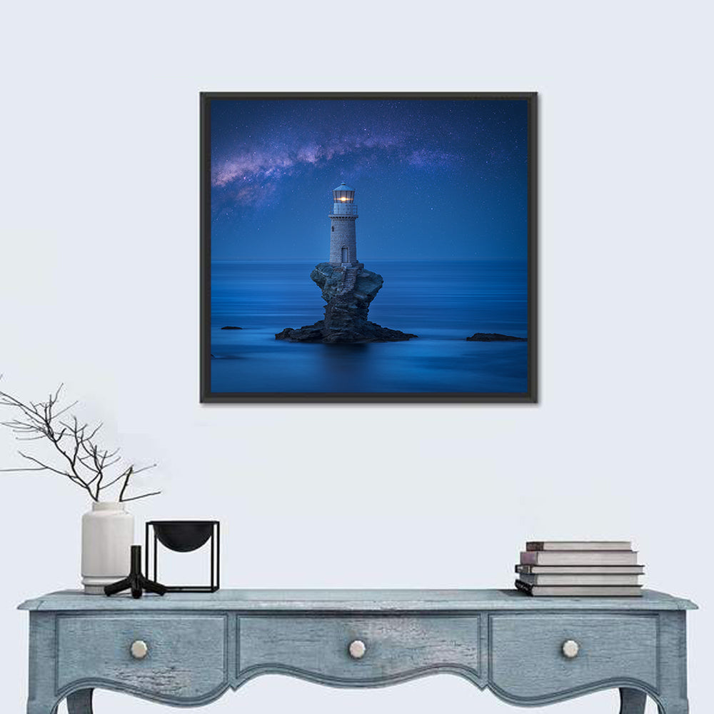 Tourlitis Lighthouse Nightscape Wall Art