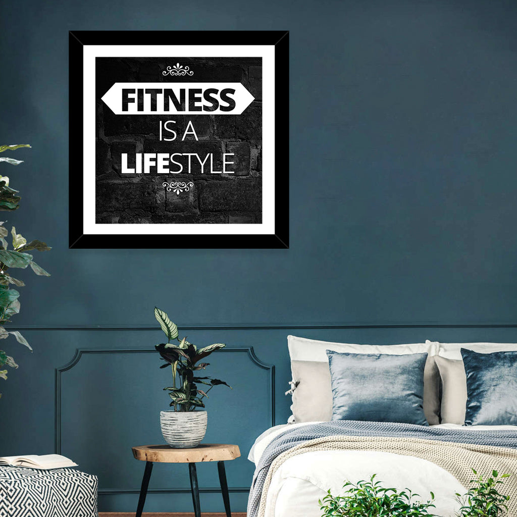 Fitness Is a Lifestyle Brick Quote Wall Art