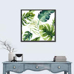 Tropical Watercolor Leaves Wall Art