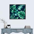 Tropical Watercolor Leaf Pattern Wall Art