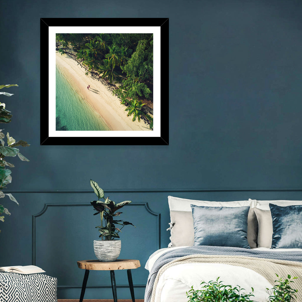 Dominica Beach Aerial, Late Afternoon Wall Art