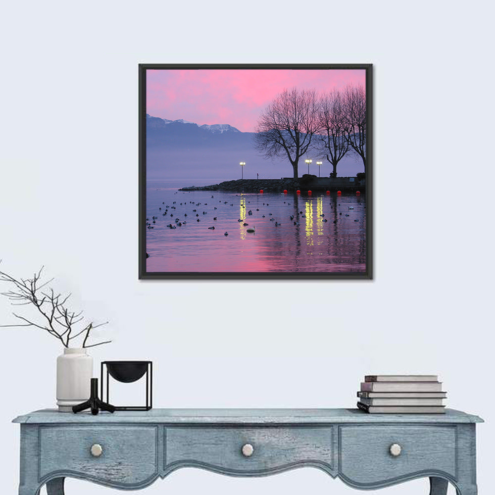 Lake Geneva Twilight Wall Art