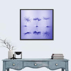 Blue Dandelion Seeds with Reflections Wall Art