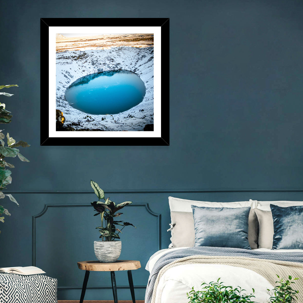 Kerid Crater Lake Wall Art in a room, square