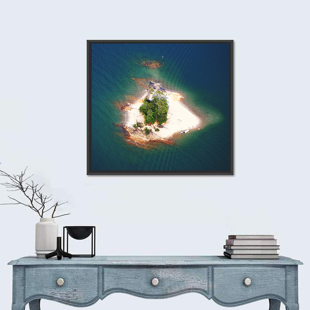 Lake Lanier Island Aerial View Wall Art