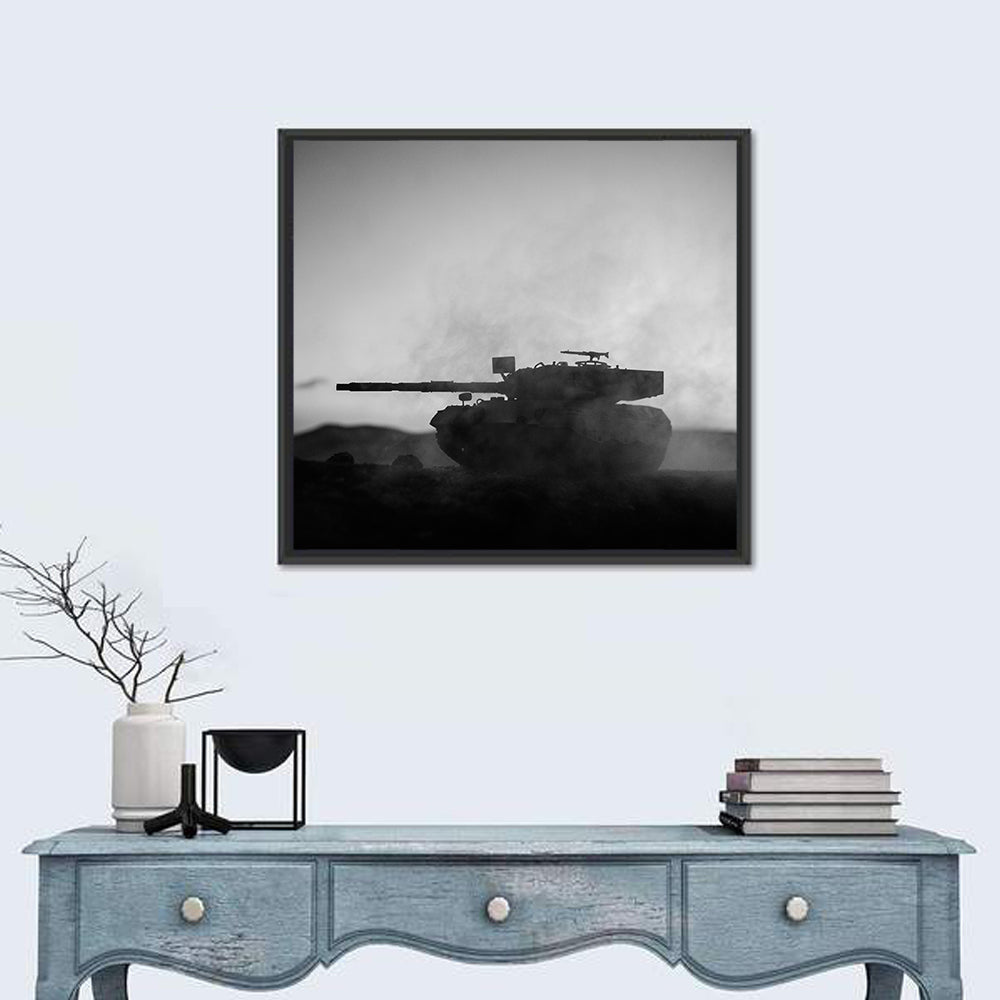 German Tank Desert Silhouette Wall Art