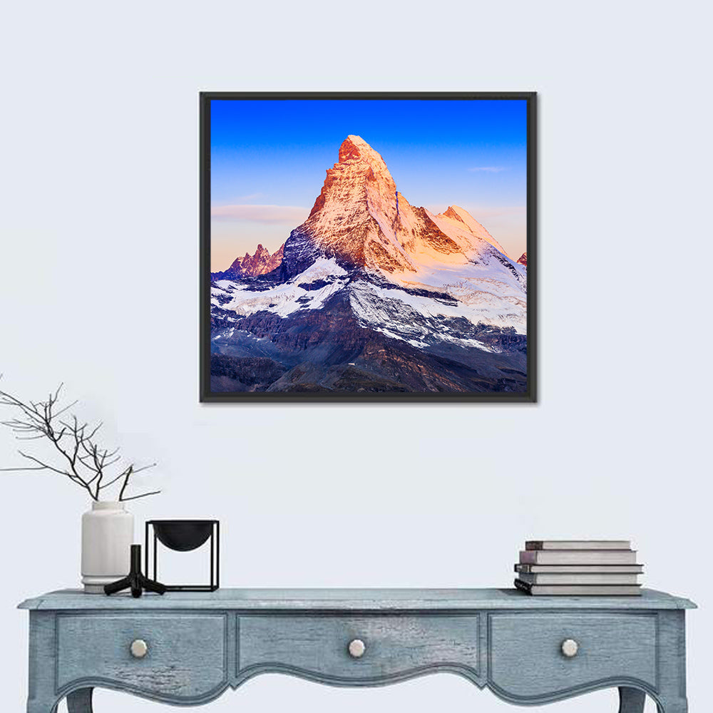 Matterhorn Sunrise Wall Art in a room, square