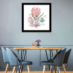 Pink Protea Succulent Bouquet Wall Art