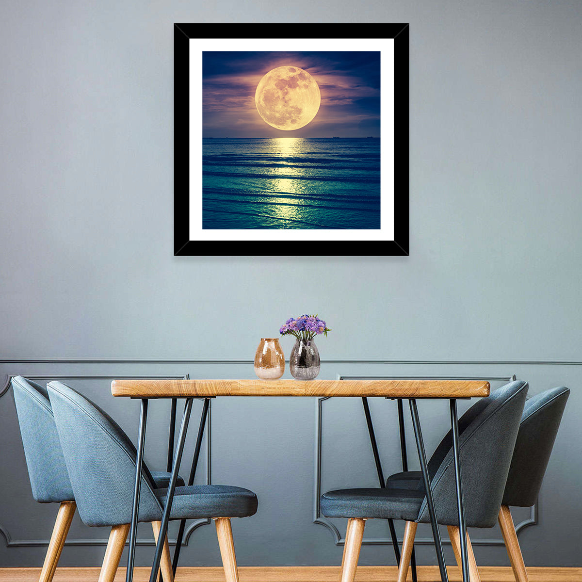 Super Moon Over Sea Wall Art