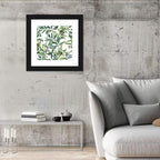 Snowberry Leaves Pattern Wall Art