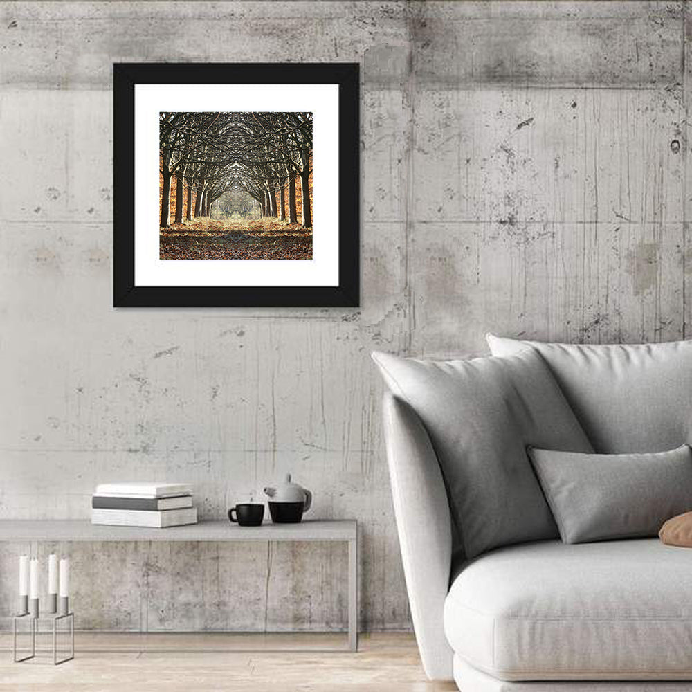 Danish Autumn Tree-lined Path Wall Art