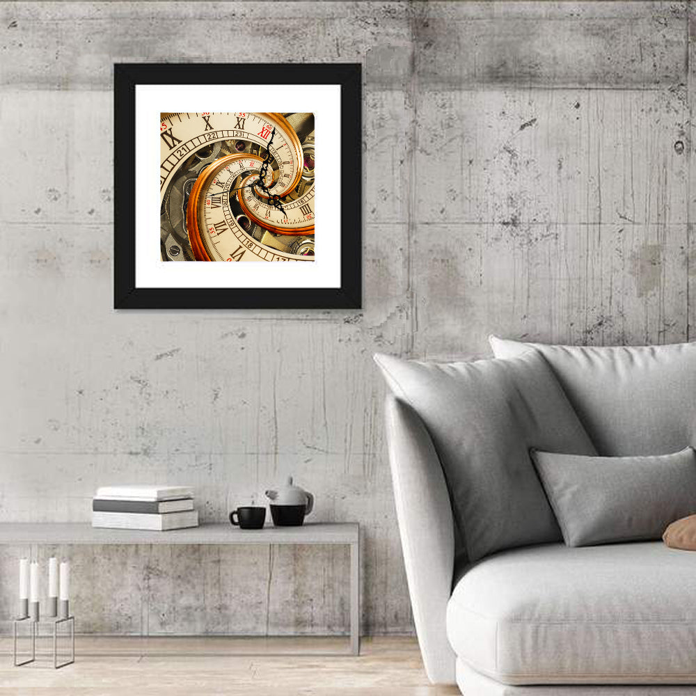 Surreal Infinity Clock Spiral Wall Art