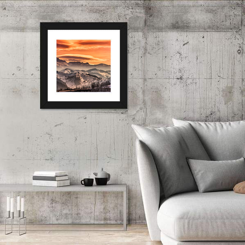 Pestera Mountain Sunrise Wall Art