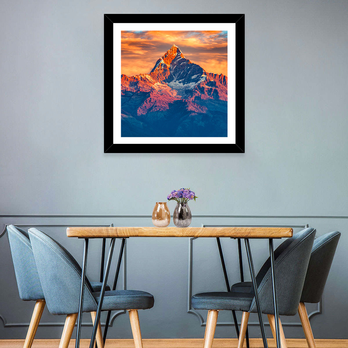 Machhapuchhre Sunrise Over Pokhara Wall Art