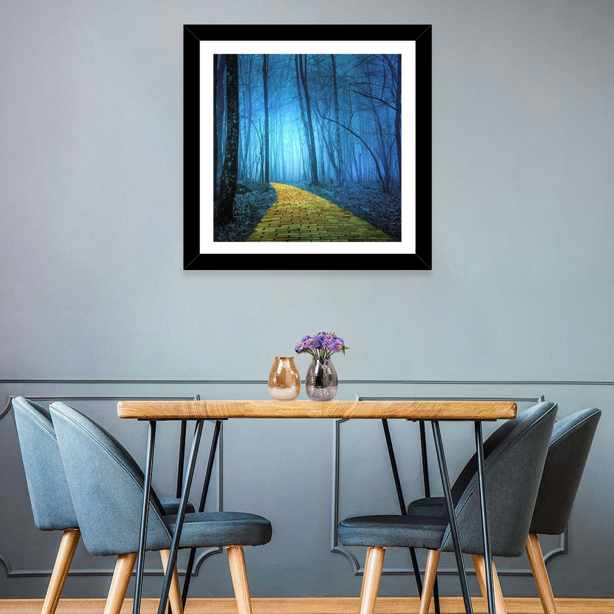 Misty Yellow Brick Road Wall Art